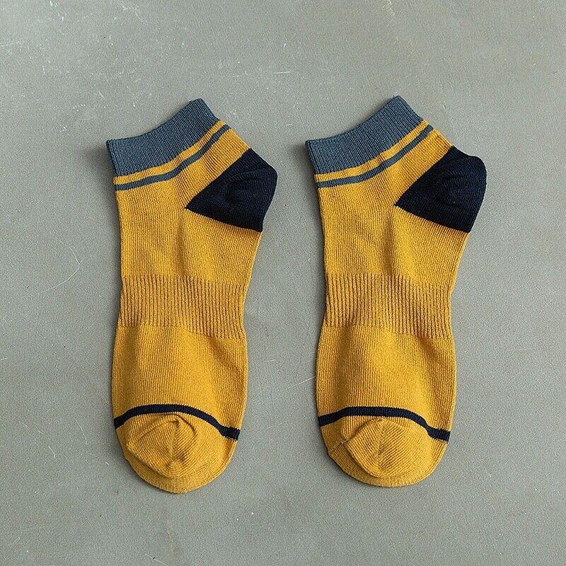 Men's Cotton Ankle Socks Pack of 6 mixed colors Large - Socks LLC